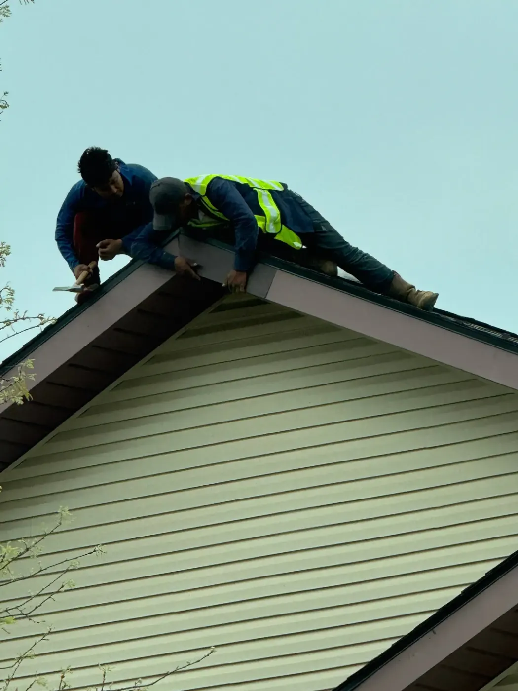 Tarping and dry-in on a Ligonier commercial roof